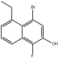 4-Bromo-5-ethyl-1-fluoronaphthalen-2-ol 化学構造式