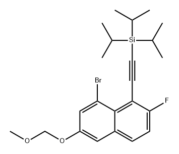 Naphthalene, 8-bromo-2-fluoro-6-(methoxymethoxy)-1-[2-[tris(1-methylethyl)silyl]ethynyl]- Structure