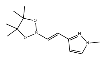1H-Pyrazole, 1-methyl-3-[(1E)-2-(4,4,5,5-tetramethyl-1,3,2-dioxaborolan-2-yl)ethenyl]-|(E)-1-甲基-3-(2-(4,4,5,5-四甲基-1,3,2-二氧硼杂环戊烷-2-基)乙烯基)-1H-吡唑