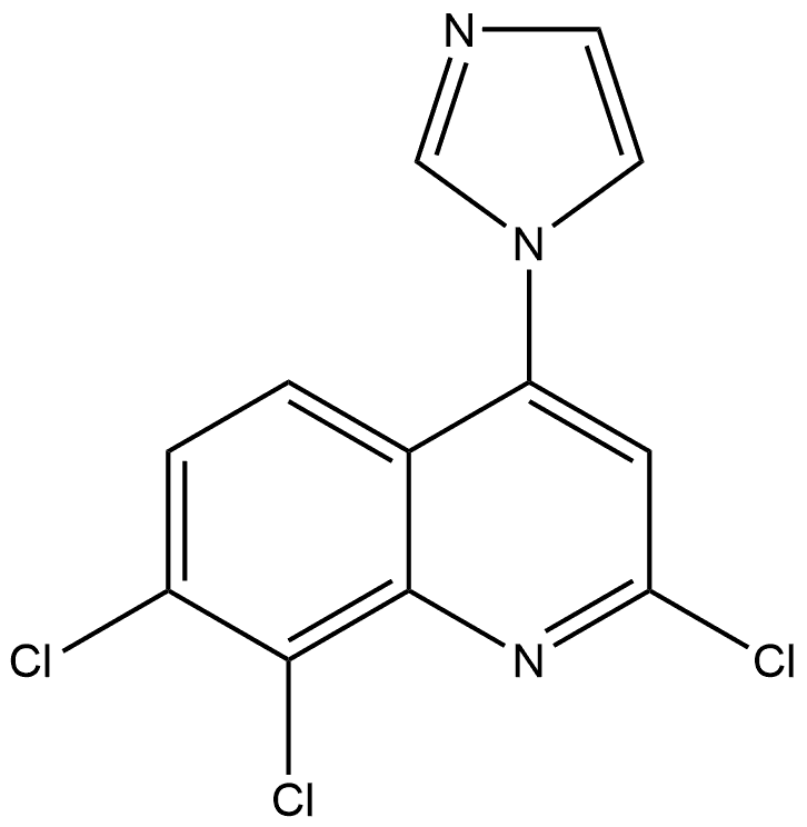 2,7,8-trichloro-4-(1H-imidazol-1-yl)quiNAline Structure