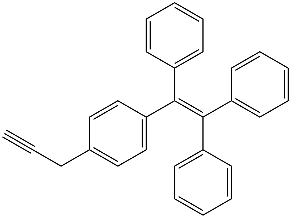 (2-(4-(prop-2-yn-1-yl)phenyl)ethene-1,1,2-triyl)tribenzene Structure