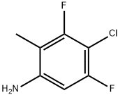 Benzenamine, 4-chloro-3,5-difluoro-2-methyl- Struktur