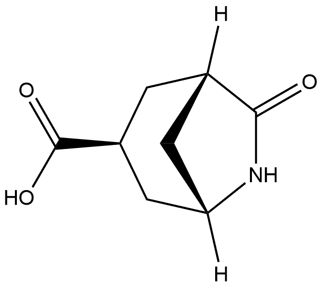 (1S,3S,5S)-7-氧代-6-氮杂双环[3.2.1]辛烷-3-羧酸, 2763588-86-7, 结构式