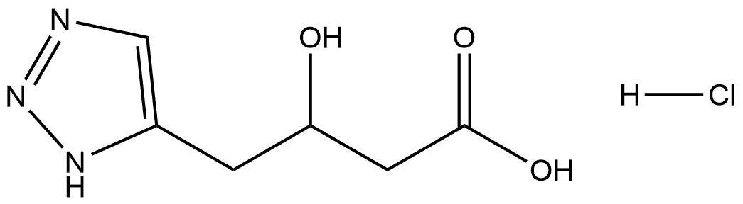 1H-1,2,3-Triazole-5-butanoic acid, β-hydroxy-, hydrochloride (1:1) Structure