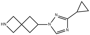 2-Azaspiro[3.3]heptane, 6-(3-cyclopropyl-1H-1,2,4-triazol-1-yl)- Structure