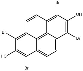 2,7-dihydroxy-1,3,6,8-tetrabromopyren Struktur