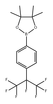 1,3,2-Dioxaborolane, 4,4,5,5-tetramethyl-2-[4-[1,2,2,2-tetrafluoro-1-(trifluoromethyl)ethyl]phenyl]- Structure