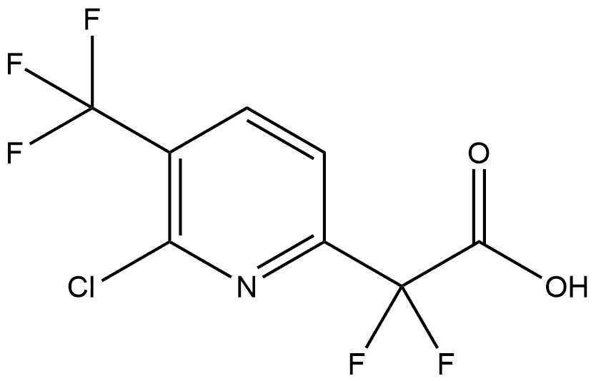 6-Chloro-α,α-difluoro-5-(trifluoromethyl)-2-pyridineacetic acid Struktur