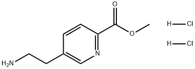 2-Pyridinecarboxylic acid, 5-(2-aminoethyl)-, methyl ester, hydrochloride (1:2) Structure