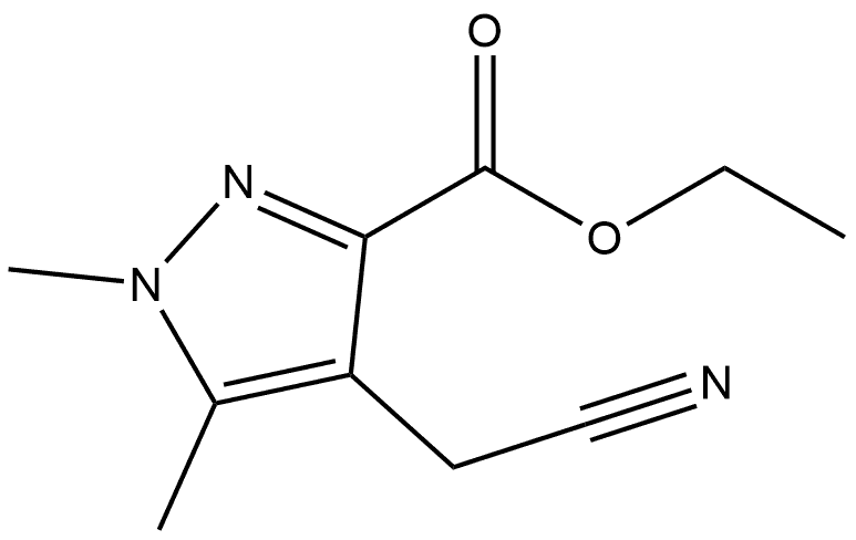 Ethyl 4-(cyanomethyl)-1,5-dimethyl-1H-pyrazole-3-carboxylate Structure