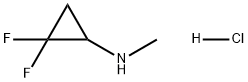 2,2-二氟-N-甲基环丙烷-1-胺盐酸盐,2763775-88-6,结构式