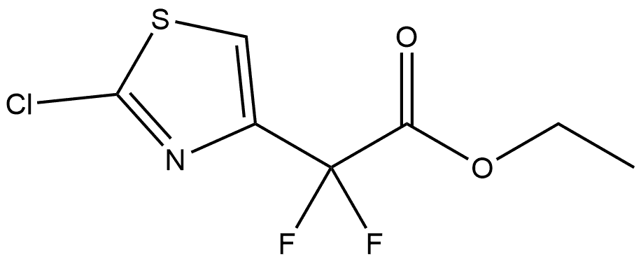 Ethyl 2-chloro-α,α-difluoro-4-thiazoleacetate 化学構造式