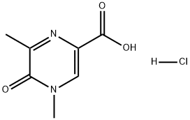 2-Pyrazinecarboxylic acid, 4,5-dihydro-4,6-dimethyl-5-oxo-, hydrochloride (1:1) Struktur