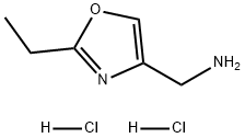 4-Oxazolemethanamine, 2-ethyl-, hydrochloride (1:2) Structure