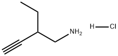 3-Butyn-1-amine, 2-ethyl-, hydrochloride (1:1) Structure