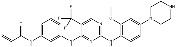 2-Propenamide, N-[3-[[2-[[2-methoxy-4-(1-piperazinyl)phenyl]amino]-5-(trifluoromethyl)-4-pyrimidinyl]amino]phenyl]- Structure