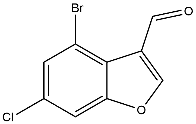 4-溴-6-氯苯并呋喃-3-甲醛,2763872-72-4,结构式