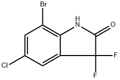 2H-Indol-2-one, 7-bromo-5-chloro-3,3-difluoro-1,3-dihydro- Structure