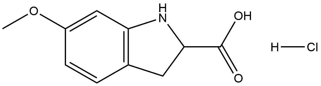 6-methoxyindoline-2-carboxylic acid hydrochloride Structure