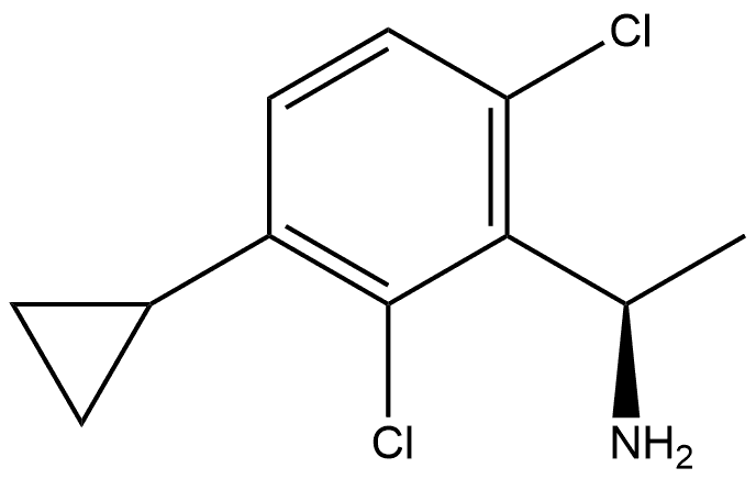 Benzenemethanamine, 2,6-dichloro-3-cyclopropyl-α-methyl-, (αR)- Structure