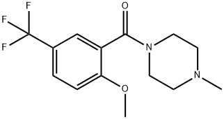 Methanone, [2-methoxy-5-(trifluoromethyl)phenyl](4-methyl-1-piperazinyl)- Structure