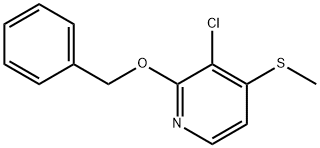 Pyridine, 3-chloro-4-(methylthio)-2-(phenylmethoxy)- Structure