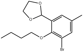1,3-Dioxolane, 2-(3-bromo-2-butoxy-5-methylphenyl)- 结构式