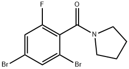 Methanone, (2,4-dibromo-6-fluorophenyl)-1-pyrrolidinyl- Structure