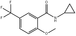 Benzamide, N-cyclopropyl-2-methoxy-5-(trifluoromethyl)- 化学構造式