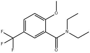 Benzamide, N,N-diethyl-2-methoxy-5-(trifluoromethyl)- 化学構造式