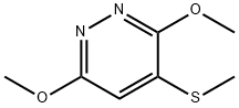 Pyridazine, 3,6-dimethoxy-4-(methylthio)- 化学構造式