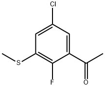 Ethanone, 1-[5-chloro-2-fluoro-3-(methylthio)phenyl]-,2764729-57-7,结构式