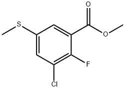 Benzoic acid, 3-chloro-2-fluoro-5-(methylthio)-, methyl ester Structure