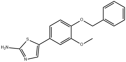 2-Thiazolamine, 5-[3-methoxy-4-(phenylmethoxy)phenyl]- Structure