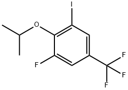 Benzene, 1-fluoro-3-iodo-2-(1-methylethoxy)-5-(trifluoromethyl)- 化学構造式