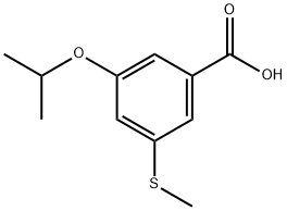 Benzoic acid, 3-(1-methylethoxy)-5-(methylthio)- Struktur