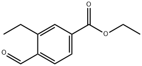 Benzoic acid, 3-ethyl-4-formyl-, ethyl ester 结构式