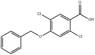 Benzoic acid, 2,5-dichloro-4-(phenylmethoxy)- Structure