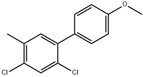 1,1'-Biphenyl, 2,4-dichloro-4'-methoxy-5-methyl- Structure