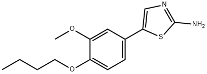 2-Thiazolamine, 5-(4-butoxy-3-methoxyphenyl)- 结构式
