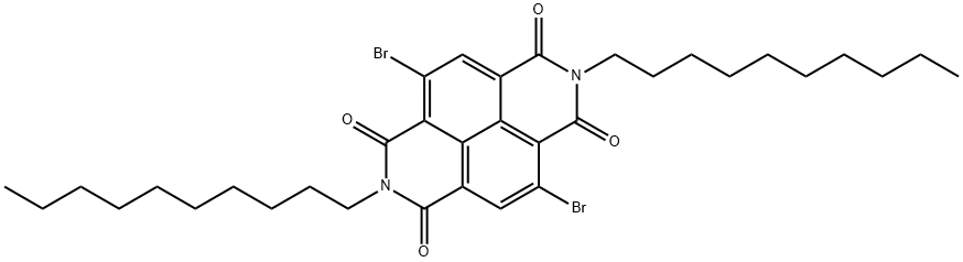 4,9-二溴-2,7-二癸基苯并[LMN][3,8]菲咯啉-1,3,6,8(2H,7H)-四酮, 2764834-54-8, 结构式