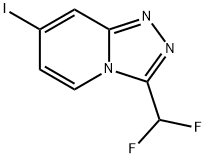 1,2,4-Triazolo[4,3-a]pyridine, 3-(difluoromethyl)-7-iodo- Structure