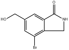 1H-Isoindol-1-one, 4-bromo-2,3-dihydro-6-(hydroxymethyl)- Structure