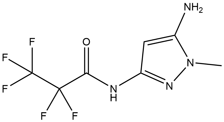 N-(5-Amino-1-methyl-1H-pyrazol-3-yl)-2,2,3,3,3-pentafluoropropanamide 化学構造式