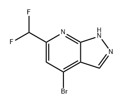 1H-Pyrazolo[3,4-b]pyridine, 4-bromo-6-(difluoromethyl)- Struktur