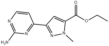 1H-Pyrazole-5-carboxylic acid, 3-(2-amino-4-pyrimidinyl)-1-methyl-, ethyl ester Structure