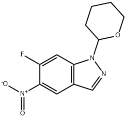6-Fluoro-5-nitro-1-(tetrahydro-2H-pyran-2-yl)-1H-indazole Structure