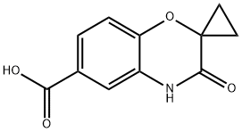 Spiro[2H-1,4-benzoxazine-2,1'-cyclopropane]-6-carboxylic acid, 3,4-dihydro-3-oxo- Structure