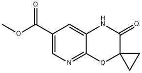 Spiro[cyclopropane-1,3'-[3H]pyrido[2,3-b][1,4]oxazine]-7'-carboxylic acid, 1',2'-dihydro-2'-oxo-, methyl ester Struktur