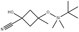 3-((叔丁基二甲基甲硅烷基)氧基)-1-羟基-3-甲基环丁烷-1-甲腈 结构式